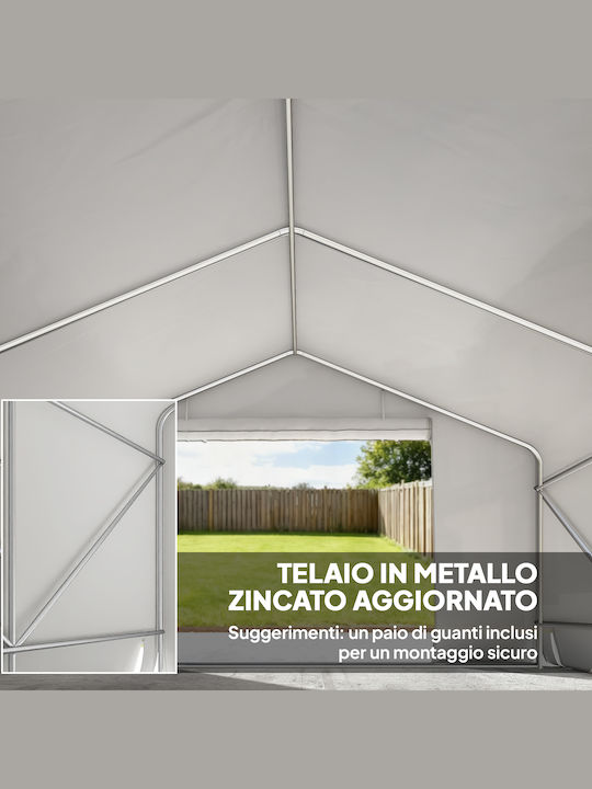 Outsunny Κιόσκι Κήπου Λευκό 3x3m