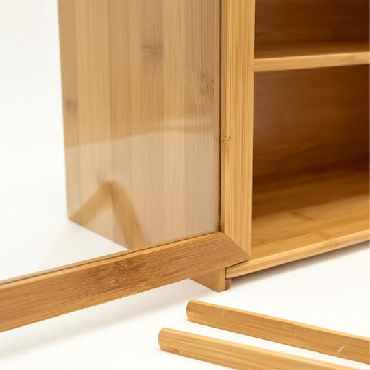 Relaxdays Bread Box made of Bamboo Brown 31x40x17.5cm