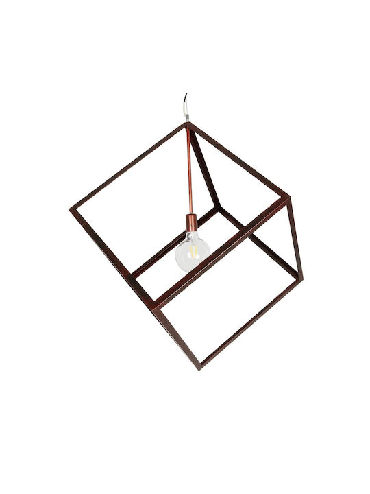 GloboStar Cube Hängelampe Kupfer mit Fassung E27 70x70x87cm.