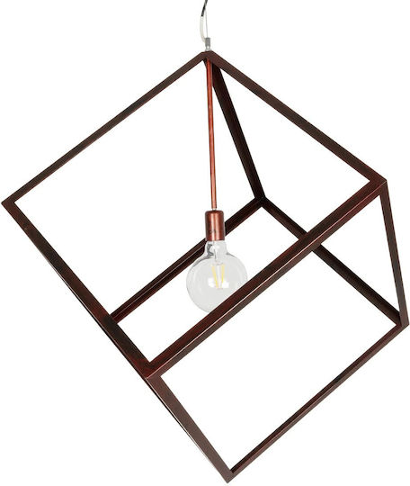 GloboStar Cube Hängelampe Kupfer mit Fassung E27 70x70x87cm.