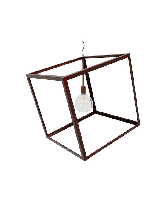 GloboStar Cube Hängelampe Kupfer mit Fassung E27 70x70x87cm.