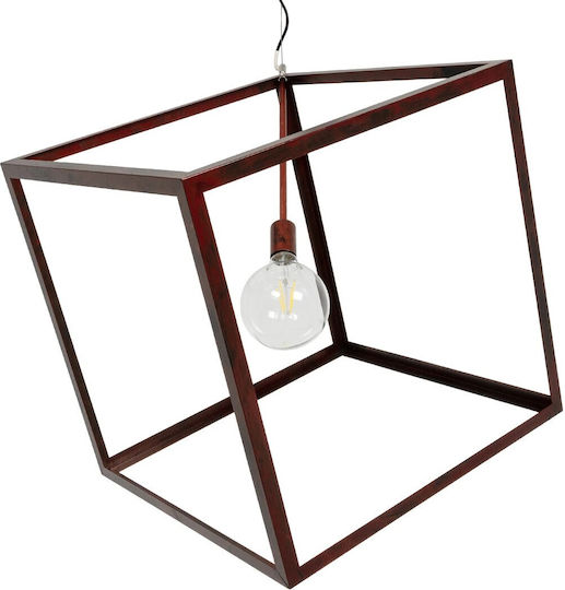 GloboStar Cube Hängelampe Kupfer mit Fassung E27 70x70x87cm.