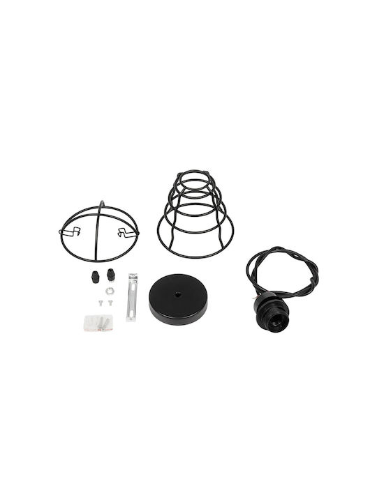 GloboStar Aldo Pendant Light Black with Socket E27 15x15x24cm