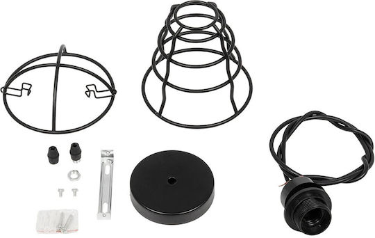 GloboStar Aldo Κρεμαστό Φωτιστικό Μαύρο 15x15x24εκ. GloboStar Aldo Κρεμαστό Φωτιστικό Μαύρο 15x15x24εκ.