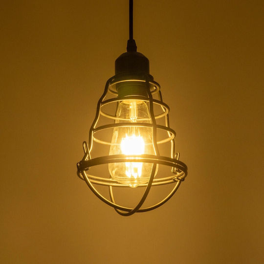 GloboStar Aldo Pendant Light Black with Socket E27 15x15x24cm