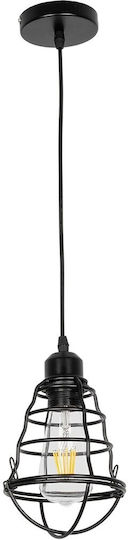 GloboStar Aldo Pendant Light Black with Socket E27 15x15x24cm