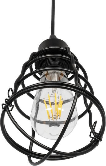 GloboStar Aldo Pendant Light Black with Socket E27 15x15x24cm