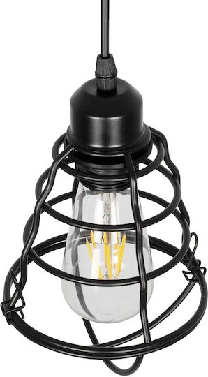 GloboStar Aldo Pendant Light Black with Socket E27 15x15x24cm