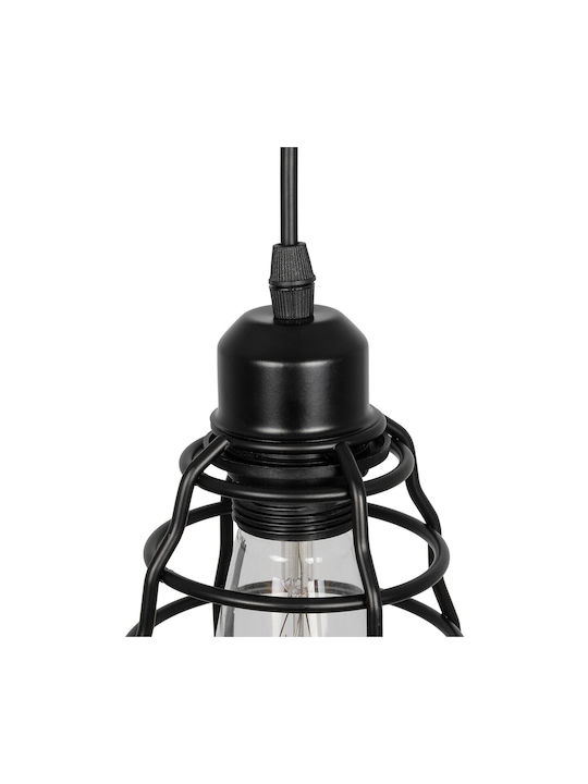 GloboStar Aldo Pendant Light Black with Socket E27 15x15x24cm