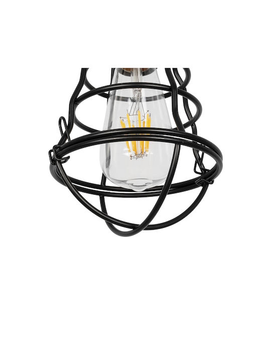 GloboStar Aldo Pendant Light Black with Socket E27 15x15x24cm