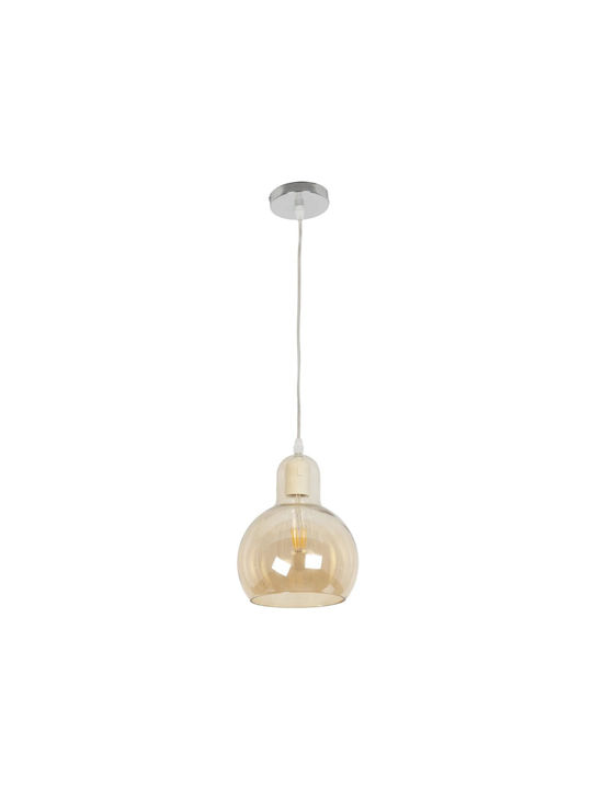 GloboStar Lucrezia Pendant Light Honey with Socket E27 18x18x24cm