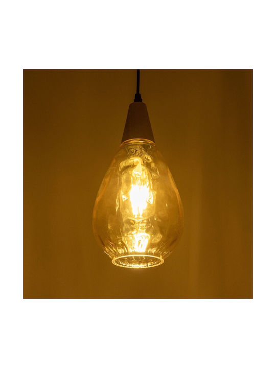 GloboStar Noah Pendant Light Honey with Socket E27 16x16x32cm