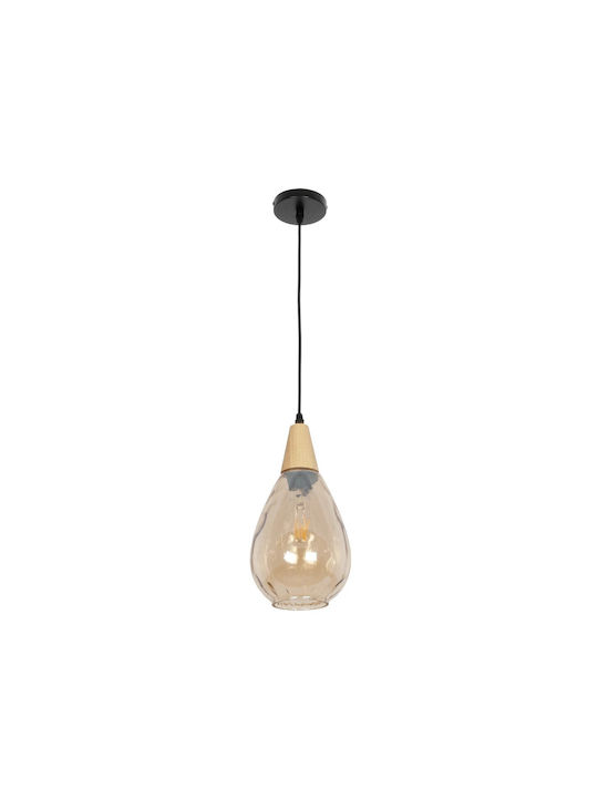 GloboStar Noah Pendant Light Honey with Socket E27 16x16x32cm