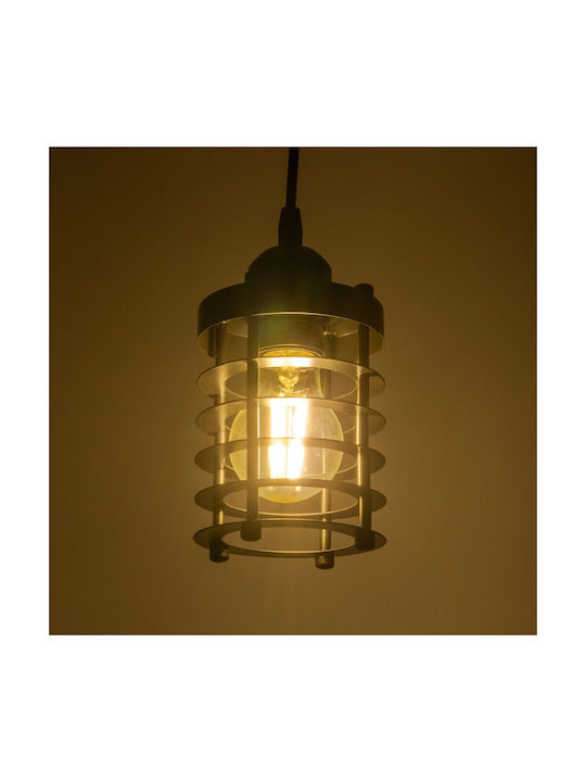 GloboStar Darsey Pendant Light Black with Socket E27 10x10x19cm