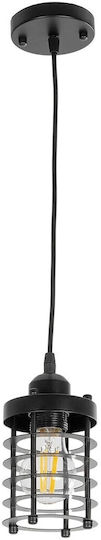 GloboStar Darsey Pendant Light Black with Socket E27 10x10x19cm