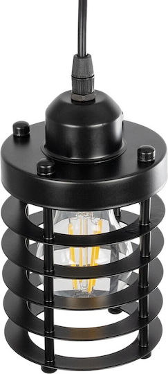GloboStar Darsey Pendant Light Black with Socket E27 10x10x19cm