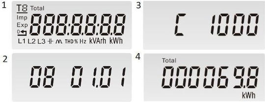 Eastron Eastron Digital Electric Panel Meter Rail Three-phase 62029