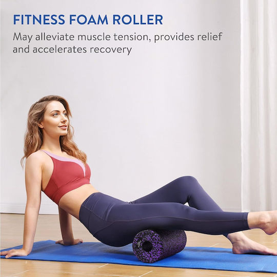 Everest Fitness Round Roller 15cm Black