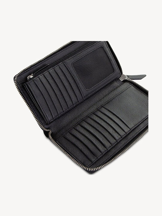 Large Leather Women's Wallet Classic Black