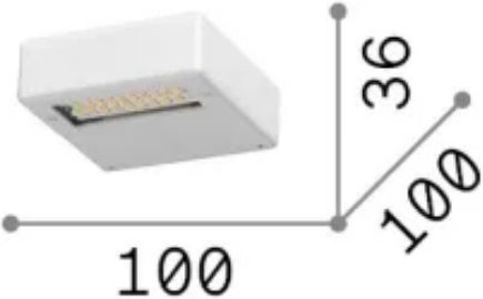 Ideal Lux Leuchte Wand LED Weiß 10x10x3.6cm Ideal Lux Leuchte Wand LED Weiß 10x10x3.6cm