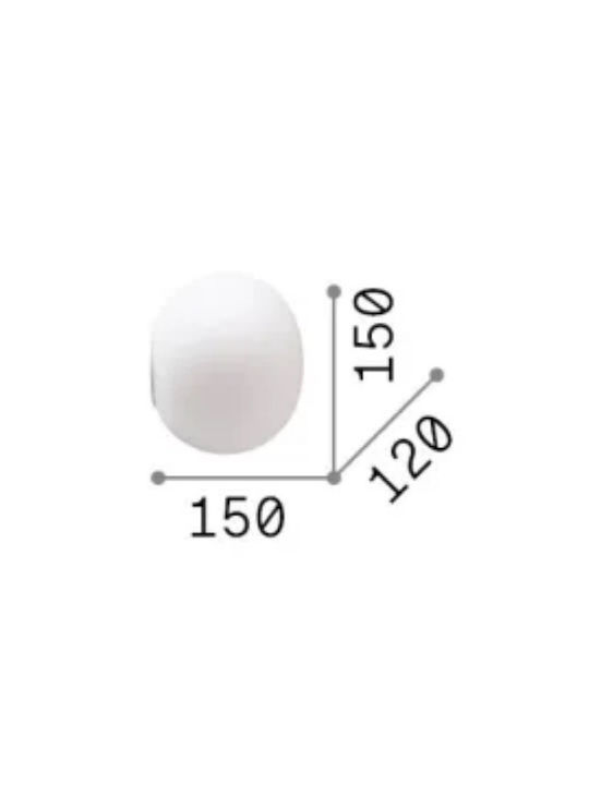 Ideal Lux Leuchte Wand mit Fassung E14 Weiß 15cm