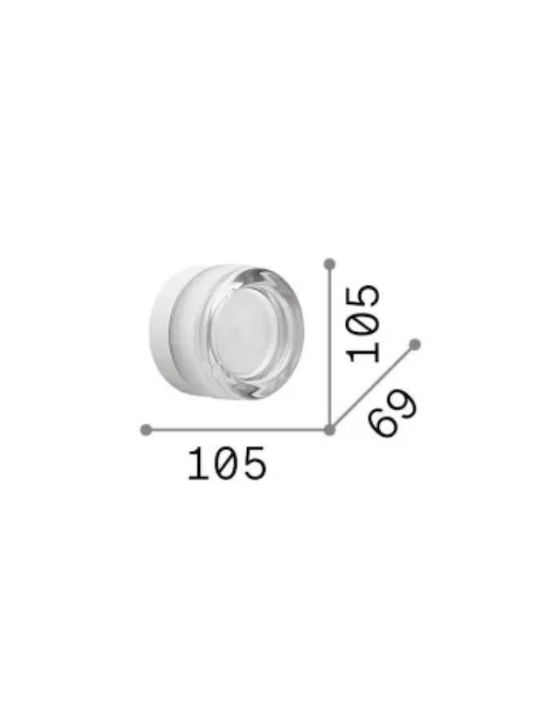 Ideal Lux Lolly Leuchte Wand mit Fassung GX53 Weiß 10.5cm