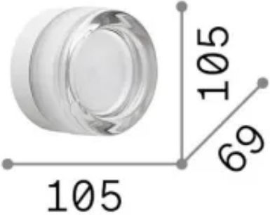 Ideal Lux Lolly Lamp Wall with Socket GX53 White 10.5cm