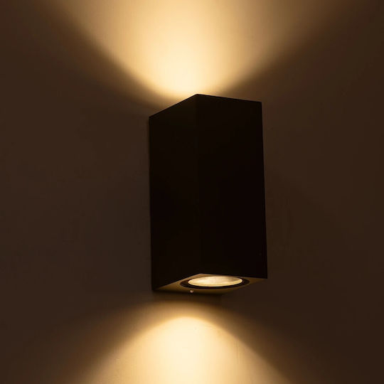 kelvo Burano Wall-Mounted Outdoor Lighting GU10 IP65 8x8x15cm