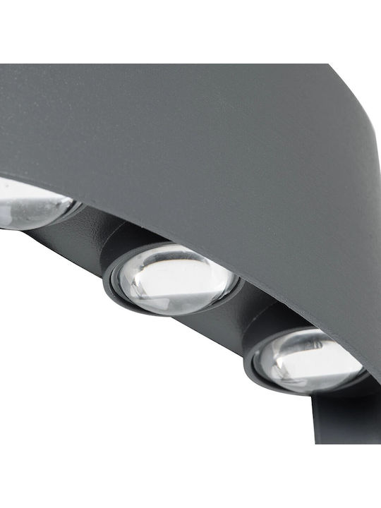 kelvo SIXOAD Επιτοίχιο Εξωτερικό Φωτιστικό LED IP65 18W με Θερμό Λευκό Φως 17x4x8εκ.