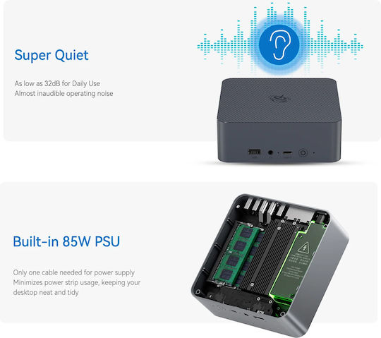 Beelink EQi12 Mini PC (Core i5-12450H/16GB DDR4/500GB SSD/W11 Pro)