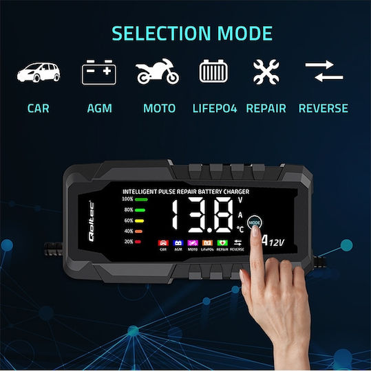 Qoltec Autobatterieladegerät 12V