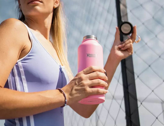 Healthy Human Recyclable Bottle Thermos Stainless Steel 950ml Petal Pink