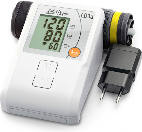 Little Doctor Ld 3a Tensiometru Electronic de Braț cu Adaptor Inclus Ecran Lcd Memorie 90 Valori Alb