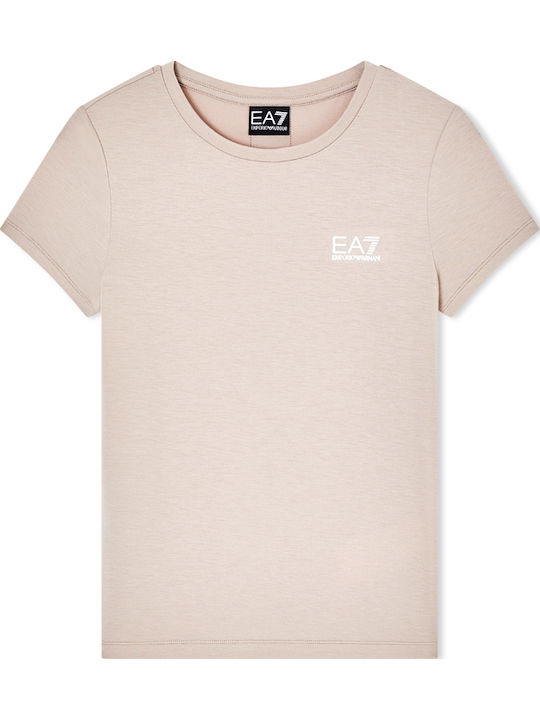 Γυναικείο T-shirt Ριγέ Μπεζ
