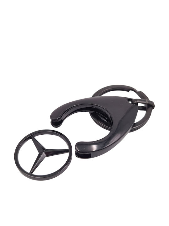 Depox Keychain Set Three Mercedes 7.5 Cm Metal Black