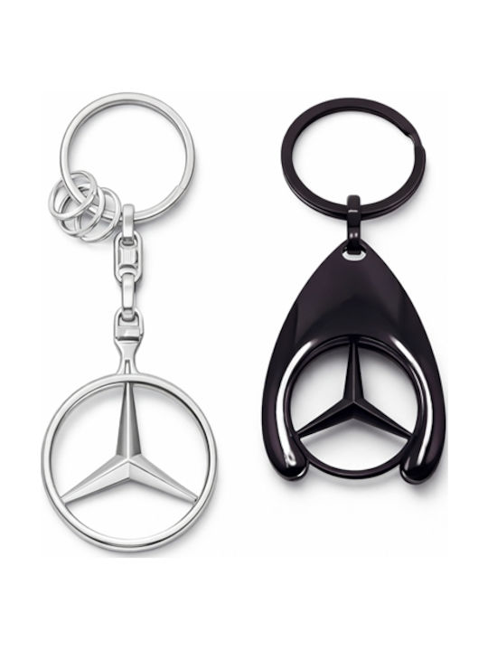Set Zwei Depox Schlüsselanhänger Sammler-Edition Metallisch Silber Schwarz