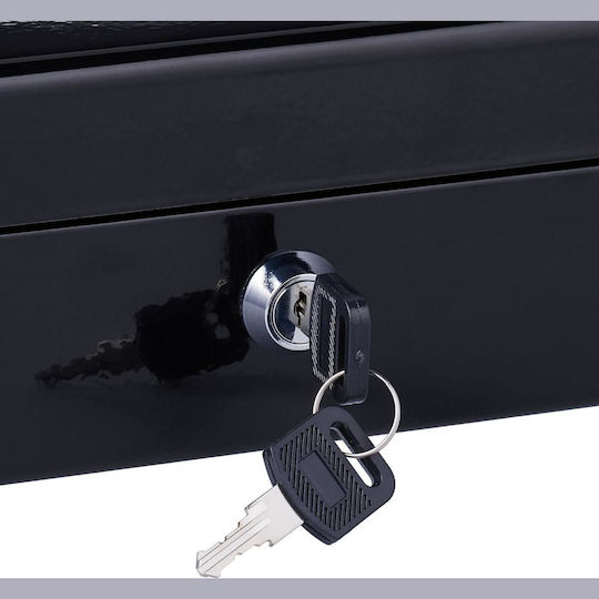 Cutie de Bani Relaxdays Cash Box Coin Counting Board Suport Bancnote și Monede cu Încuietoare Neagră 10047774_46