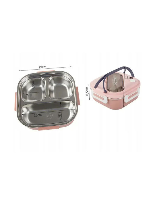 Verk Group Cutie pentru Mâncare Inox Roz 1000ml 1buc
