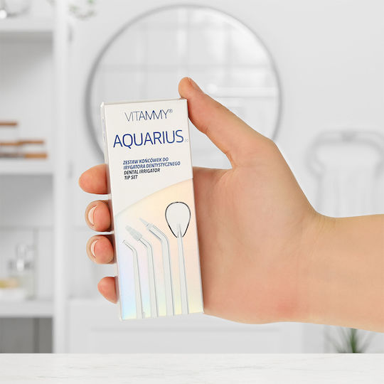 Комплект От 4 Професионални Големи Прозрачни Дюзи За Воден Иригатор Vitammy Aquarius