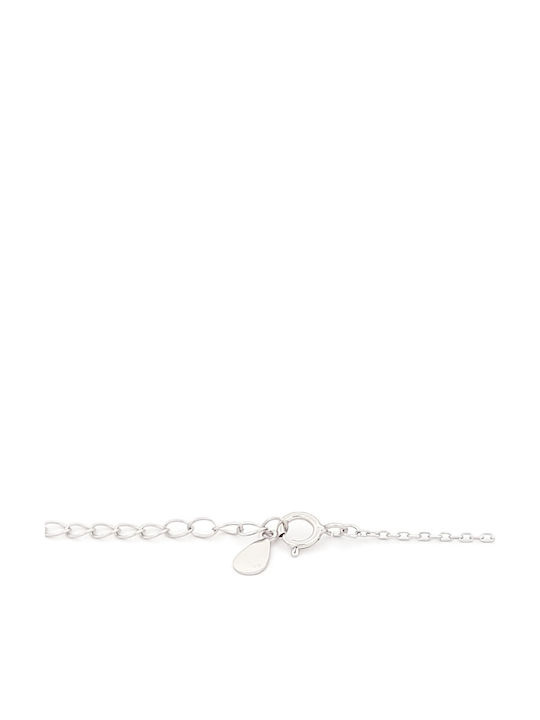 Necklace with design Heart from Silver with Zircon