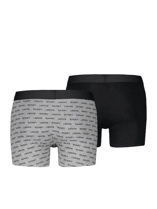 Мъжки боксерки Grey/black с Дизайн 2Опаковка