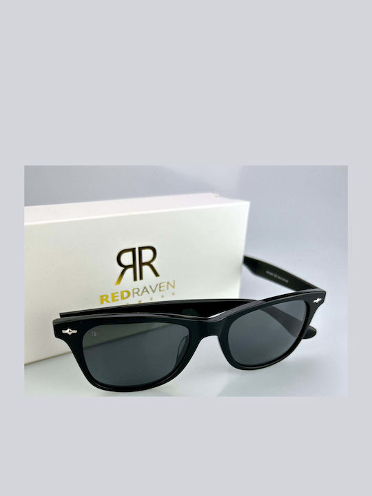 Red Raven Daniel Unisex Sunglasses with Black Frame and Red Lens