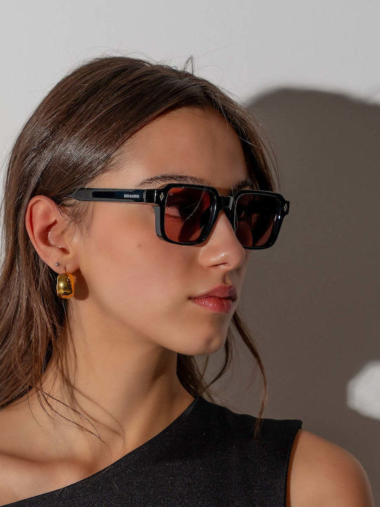 Red Raven Fade Unisex Sunglasses with Black Frame and Red Lens