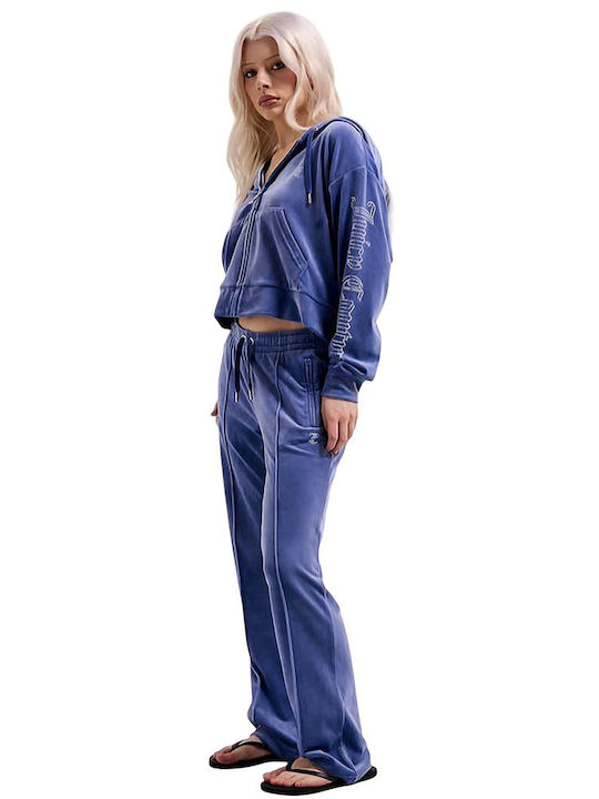 Tina Jogginghose Samt Grey Blue