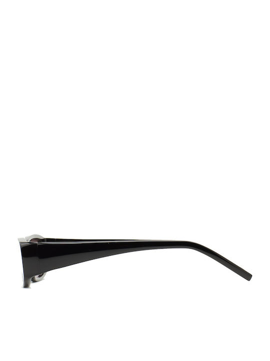 Kaleos Unisex Sunglasses with Black Plastic Frame and Black Lens MINX 1