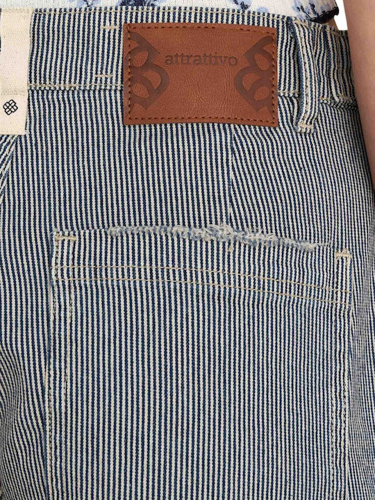 Damen Jeans Hosen in Baggy Bein Stil 9922956-Blau