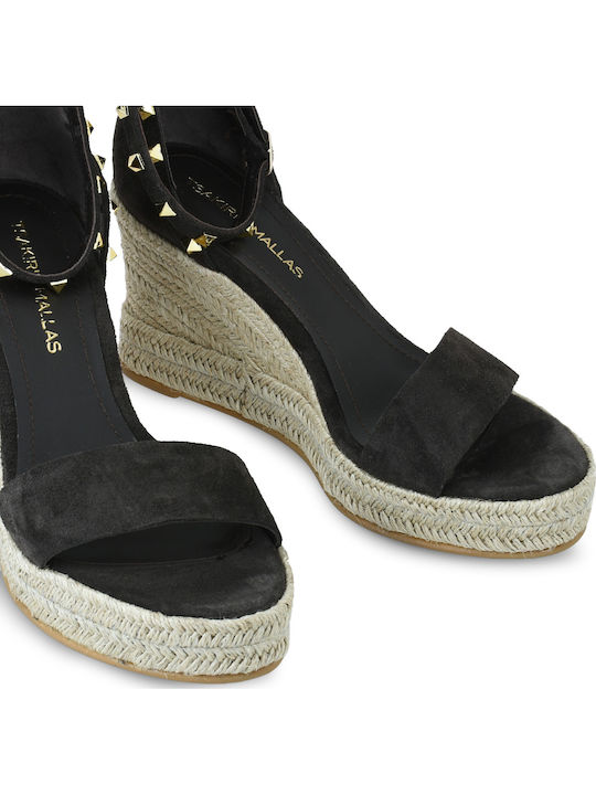 Women's Suede Platform Espadrilles Brown