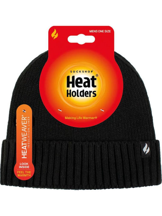 Beanie Ανδρικός Σκούφος Πλεκτός σε Μαύρο χρώμα