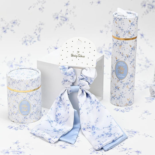 Scrunchie Μαντίλι Blue Toile