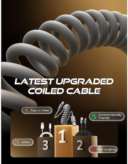 Lisen USB 2.0 Cable USB-C male - USB-A Γκρι YL0125090001